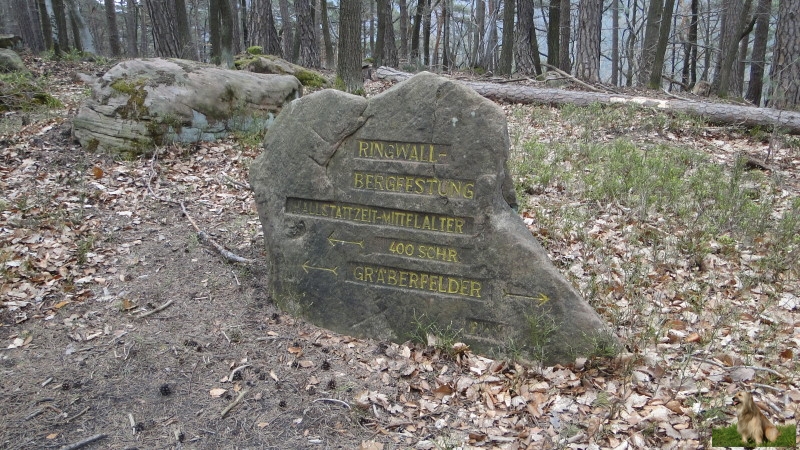 Ritterstein Nr. 252-2 Ringwall - Bergfestung - Hallstattzeit - Mittelalter - 400 Schr. Gräberfelder.JPG - Ritterstein Nr.252 Ringwall - Bergfestung - Hallstattzeit - Mittelalter - 400 Schr. Gräberfelder